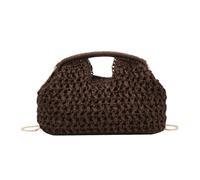 gifyym Stroh Geldbörse | Große, Modische, Gewebte, Tragbare, Handliche | Sommer Stroh Clutch Tasche - Für Sommer, Meer, Outdoor, Shopping, Abend, Nacht, Hochzeit, Party