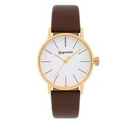 Gigandet Damenuhr Minimalism Quarz Analog mit Lederarmband braun G43-003