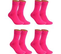 gigando - Socken Herren Baumwolle Uni Farben 4er oder 8er Pack in Premiumqualität - bunt farbige Strümpfe für Anzug, Business, Freizeit - ohne Naht - in rosa Größe 35-38