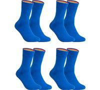 gigando - Socken Herren Baumwolle Uni Farben 4er oder 8er Pack in Premiumqualität - bunt farbige Strümpfe für Anzug, Business, Freizeit - ohne Naht - in blau Größe 43-46
