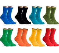 gigando XL Übergröße Socken Herren Baumwolle Uni Farben 4er oder 8er Pack Premiumqualität Strümpfe für Anzug, Business und Freizeit, olive, orange, schwarz, blau, rot, gelb, petrol, grün, 47-50