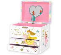 Giggle & Honey Musikalisches Schmuckkästchen für Kinder - Kinderspieluhr mit drehendem Prinzessin, Prinzessin-Geburtstagsgeschenke für kleine Mädchen, 17,1 x 13,3 x 15,2 cm - Alter 3-10