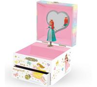 Giggle & Honey Musikalisches Schmuckkästchen für Kinder - Kinderspieluhr mit drehendem Prinzessin, Prinzessin-Geburtstagsgeschenke für kleine Mädchen, 10,8 x 12,1 x 8,9 cm - Alter 3-10