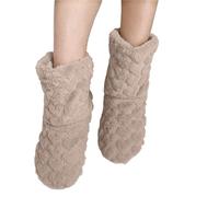 GIJMZY Hausschuhsocken Damen Rutschfeste Hausschuhe for Damen und Herren, dicke, warme Wintersocken aus weichem, verdicktem Samt, ideal for Schlafen und for Weihnachten(Red,41)