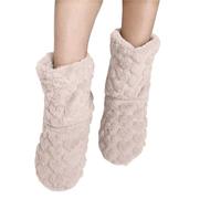 GIJMZY Hausschuhsocken Damen Rutschfeste Hausschuhe for Damen und Herren, dicke, warme Wintersocken aus weichem, verdicktem Samt, ideal for Schlafen und for Weihnachten(Pink,41)