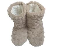 GIJMZY Hausschuhsocken Damen Winterliche, dicke, warme Hausschuhe for Damen und Herren, rutschfest, aus Baumwollplüsch, mit hohem Schaft, rutschfest, for drinnen.(Beige,41-42)