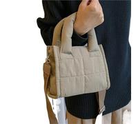 GIJMZY Puffer Tasche Damen Gesteppte, gepolsterte Umhängetasche for Damen, Puffer-Tragetaschen, lässige Tragetasche, Handtasche, Geldbörse, Puffy Bag(Dark Khaki)