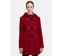 Outdoorjacke GIL BRET "Gil Bret Damen Dufflecoat mit Kapuze", Damen, Gr. 44, rot (dunkelrot), Obermaterial: 75% Wolle, 20% Polyamid, 5% Kaschmir. Besatz: 75% Wolle, 20% Polyamid, 5% Kaschmir. Futter: