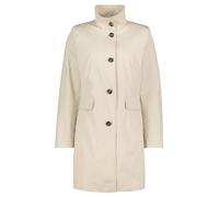 Sommerjacke GIL BRET "Gil Bret Sommermantel mit Stehkragen", Damen, Gr. 44, beige (silber beige), Obermaterial: 58% Baumwolle, 42% Polyester. Futter: 100% Polyester., klassisch, tailliert, Langarm, Ja