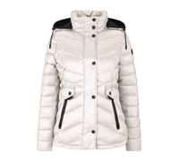 Steppjacke GIL BRET "Gil Bret Damen Steppjacke mit abnehmbarer Kapuze", Damen, Gr. 46, grau (grau beige), Obermaterial: 100% Polyamid. Besatz: 92% Polyester, 8% Elasthan. Futter: 100% Polyamid. Füllun