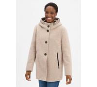 Wolljacke GIL BRET, Damen, Gr. 44, beige (light sand), Bouclé, Obermaterial: 60% Wolle, 35% Polyamid, 5% sonstige Fasern, unifarben, tailliert ca. Mitte Oberschenkel, gerader Abschluss, Jacken, mit In