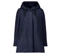 Wolljacke GIL BRET "Gil Bret Damen Wolljacke mit Kapuze", Damen, Gr. 38, blau (moonlight blau melange), Obermaterial: 32% Baumwolle, 27% Polyester, 18% Wolle, 18% Polyacryl, 5% diverse Faserarten. Bes
