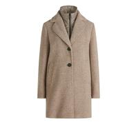 Fellimitatmantel GIL BRET, Damen, Gr. 42, beige (taupe grau), Fleece, Obermaterial: 60% Wolle, 22% Polyamid, 13% Polyester, 5% diverse Faserarten, unifarben, normal ca. Mitte Oberschenkel, Rundhals, a