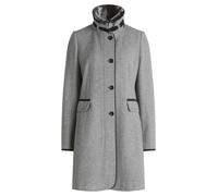Wollmantel GIL BRET, Damen, Gr. 36, silber (light silber melange), Web, Obermaterial: 70% Wolle, 20% Polyester, 10% Polyamid, meliert, unifarben, tailliert ca. Mitte Oberschenkel, Rundhals, Mäntel, mi