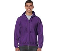 Gildan 18600 Heavy Blend Erwachsene Full Zip Hoodie Kapuzen-Sweatshirt Lila 2XL