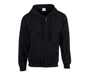 Gildan 18600 Heavy Blend Erwachsene Full Zip Hoodie Kapuzenpullover Sweatshirt Schwarz S