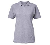 Gildan 64800L Damen Softstyle Doppel-Piqué-Poloshirt, Grau - Sport Grey, Groß