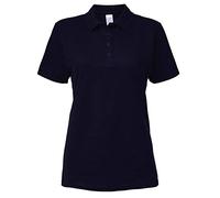 Gildan 64800L Damen Softstyle Doppel-Piqué-Poloshirt, navy, Klein