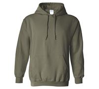 Gildan Blank Hoodie - Kapuzenpullover - Unisex Style 18500 Erwachsene Pullover, Military Green, Medium