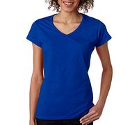 Gildan Damen Kurzarm T-Shirt mit V-Ausschnitt (S) (Königsblau)