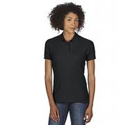 GILDAN Damen Ladies' DryBlend Double Piqué Polo/75800L Poloshirt, Schwarz (Black 36), (Herstellergröße: S)