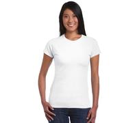GILDAN Damen Ladies' Softstyle 64000L T-Shirt, Weiß (White 30), 44 (Herstellergröße: XL)
