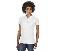 Gildan Damen Poloshirt Premium Cotton Double Piqué Polo/85800L, Einfarbig, Gr. 44 (Herstellergröße: XL), Weiß (White 30)