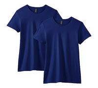 Gildan Damen Softstyle Baumwolle, Stil G64000l, Multipack T-Shirt, Navy, S (2er Pack)