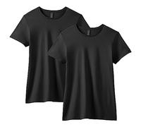 Gildan Damen Softstyle Baumwoll, Stil G64000l, Multipack T-Shirt, Schwarz (2er-Pack), Mittel
