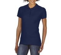 G64800L Gildan Damen Poloshirt Polohemd Softstyle® Doppeltes Piqué Polo Navy L