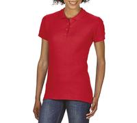 G64800L Gildan Damen Poloshirt Polohemd Softstyle® Doppeltes Piqué Polo Red S