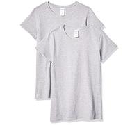 Gildan Damen T-Shirt aus Schwerer Baumwolle, Stil G5000L, 2er-Pack, Grau - Sport Grey, Groß