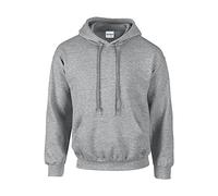 Gildan Erwachsene 50/50 Kapuzenpullover Uni 18500 Gr. S, Sportlicher Grau.