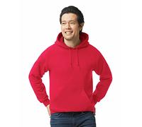 Gildan Fleece-Kapuzenpullover für Erwachsene, Stil G18500, Mehrfachpackung, Rot (1er-Pack), Klein
