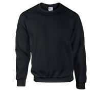 Gildan Fleece-Sweatshirt mit Rundhalsausschnitt, Stil G18000, schwarz, XX-Large