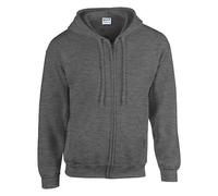 Gildan - Heavy Blend™ Adult Full Zip Hooded Sweatshirt Dark Heather - Gr. - XXL