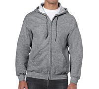 Gildan - Heavy Blend™ Adult Full Zip Hooded Sweatshirt Graphite Heather - Gr. - S