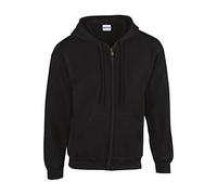 Gildan Heavy Blendâ Full Zip Hooded Sweatshirt Sweatshirt, Black, 2XL Unisex Erwachsene, schwarz, XXL
