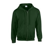 Gildan Heavy Blendâ Full Zip Hooded Sweatshirt Sweatshirt Forest Green, m Unisex Erwachsene, Forest Green, M