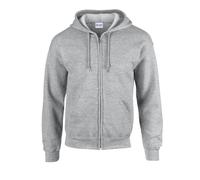 Gildan Kapuzensweatjacke G18600 Heavy Blend Sportgrau (Heather) Größe S