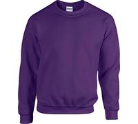 Gildan HeavyBlend Herren-Sweatshirt, Rundhalsausschnitt, Lange Ärmel Gr. L, violett