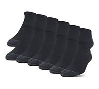 Gildan Herren 12 Paar Polyester mit Halbkissen Socken, Schwarz, Shoe Size: 6-12 (12er Pack)