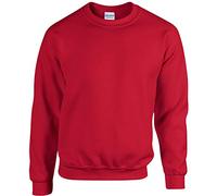 GILDAN Herren 50/50 Adult Crewneck Sweat Sweatshirt, Rot (Cherry Red), XXL
