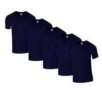 Gildan Herren 64000 T-Shirt, 5X Navy & 1 HLKauf Block, XXL (5er Pack)