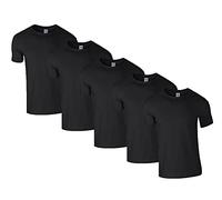 gildan Herren 64000 T-Shirt, 5X Schwarz & 1 HLKauf Block, XXL (5er Pack)