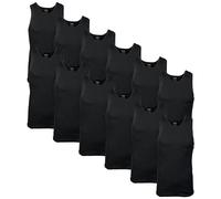 Gildan Herren A-Shirt Tanks, Multipack, Style G1104, Schwarz (12er-Pack), Klein