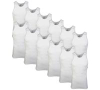 Gildan Herren A-Shirt Tanks, Multipack, Style G1104, Weiß (12er-Pack), L