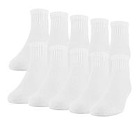 Gildan Herren Active Cotton Ankle Socks, 10-Pairs Knöchelsocken, weiß, 6-12 (10er Pack)