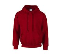 Gildan Herren Adult 50/50 Cotton/Poly. Hooded Sweat Sweatshirt, Gr. 2XL, AntiqueCherryRed