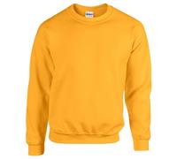 GILDAN Herren 50/50 Adult Crewneck Sweat Sweatshirt, Gold, S